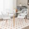 Costway Modern Dining Chair Set of 4 Plastic Shell Hollow withMetal Legs for Living Room